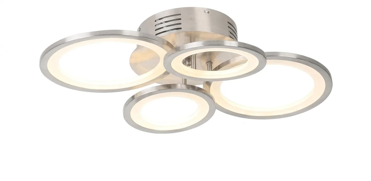 Modern Multi-Ring Ceiling Lamps – Four-Ring Design with Soft LED Glow