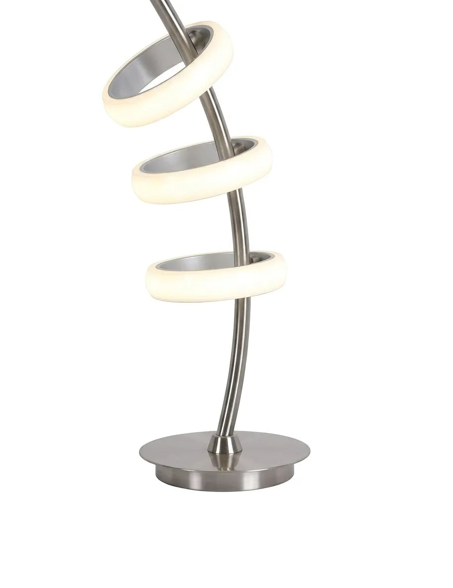 Modern Spiral Table Lamp with Layered Circular Light Rings