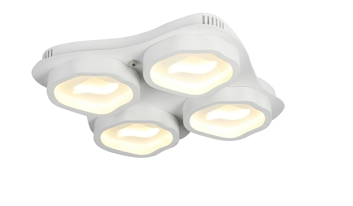 Modern 4-Light Ceiling Lamps – Soft Clustered Design with Rounded LED Panels