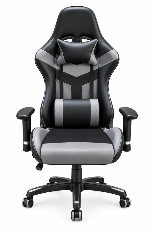 Ergonomic Racing-Style Gaming Chair with Headrest Pillow, Lumbar Cushion and Armrests