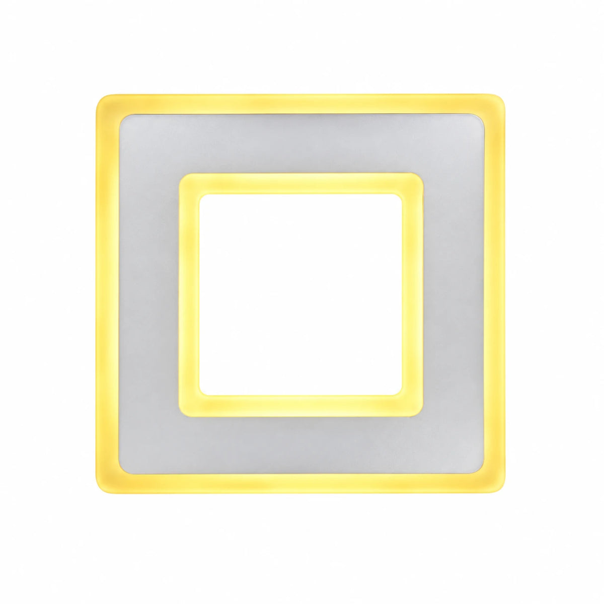 Modern Square Wall Lamp with Layered Light Panels and Geometric Frame