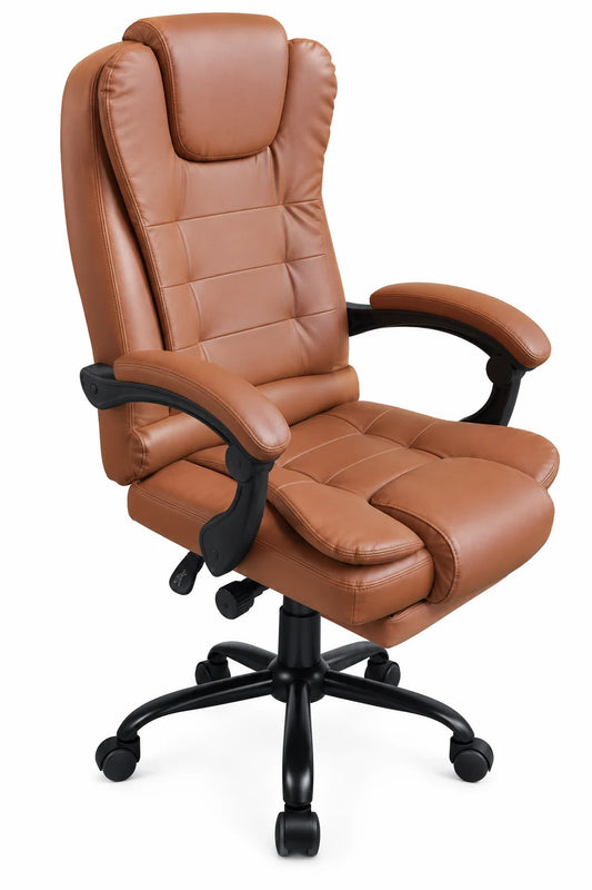 High-Back Executive Office Chair with Padded Backrest, Cushioned Seat and Armrests