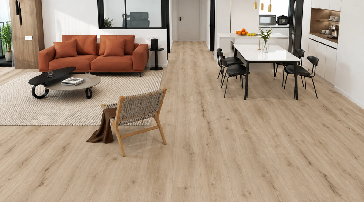 Light Maple Oak Wood-Look Flooring – Natural Wood Grain with Multiple Color Options