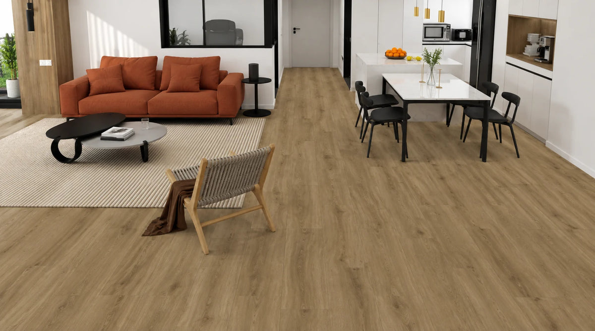 Light Maple Oak Wood-Look Flooring – Natural Wood Grain with Multiple Color Options