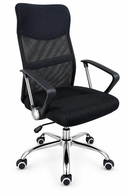 High-Back Office Chair with Padded Headrest, Mesh Back and Multiple Upholstery Options