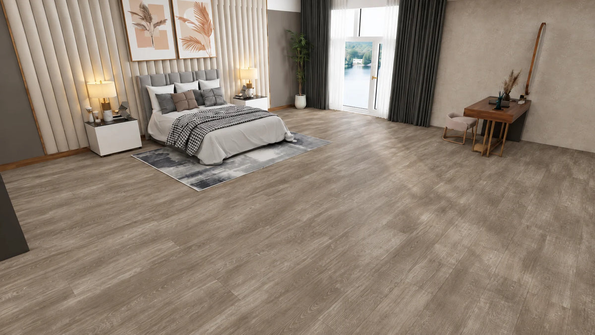 Aurora Oak Wood-Look Flooring – Natural Wood Grain with 7 Color Options and Embossed Texture for SPC/WPC/LVT