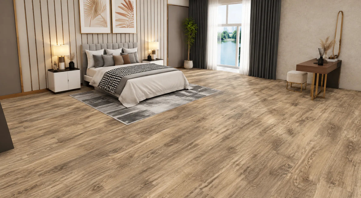 Aurora Oak Wood-Look Flooring – Natural Wood Grain with 7 Color Options and Embossed Texture for SPC/WPC/LVT