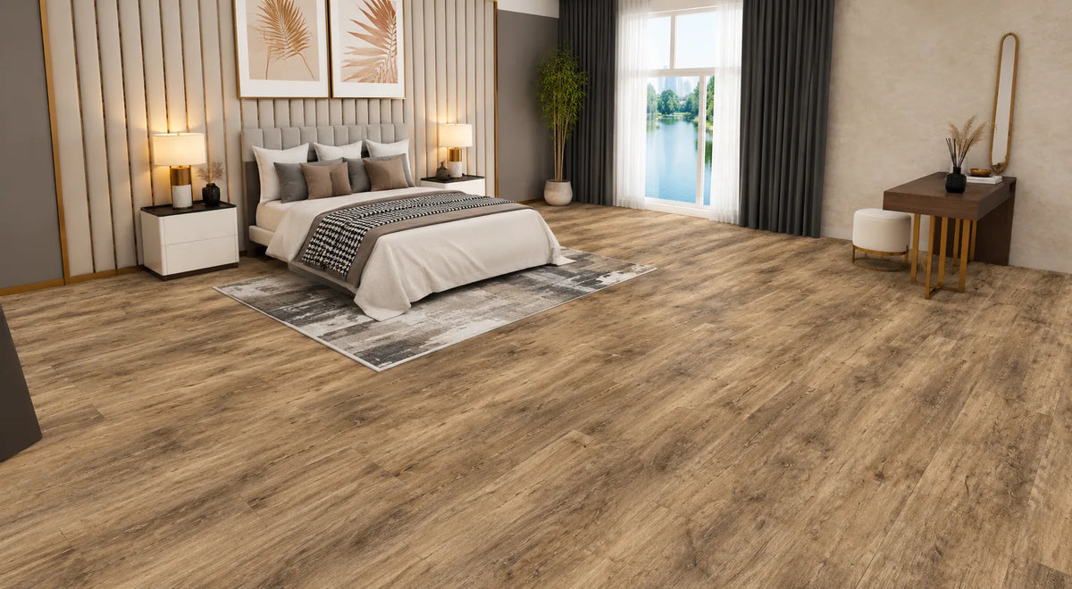 Aurora Oak Wood-Look Flooring – Natural Wood Grain with 7 Color Options and Embossed Texture for SPC/WPC/LVT
