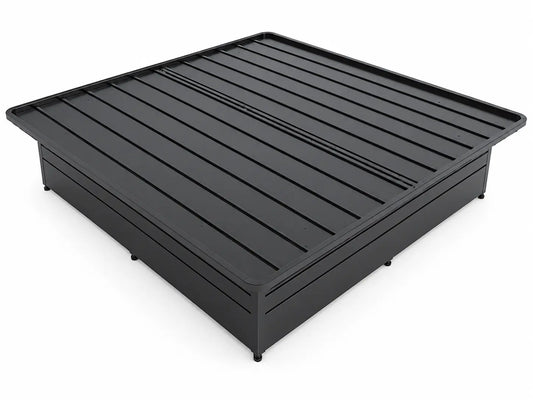 Black Steel Platform Bed Base, 2,500 lbs Weight Capacity, 17-Inch Height, Black Finish