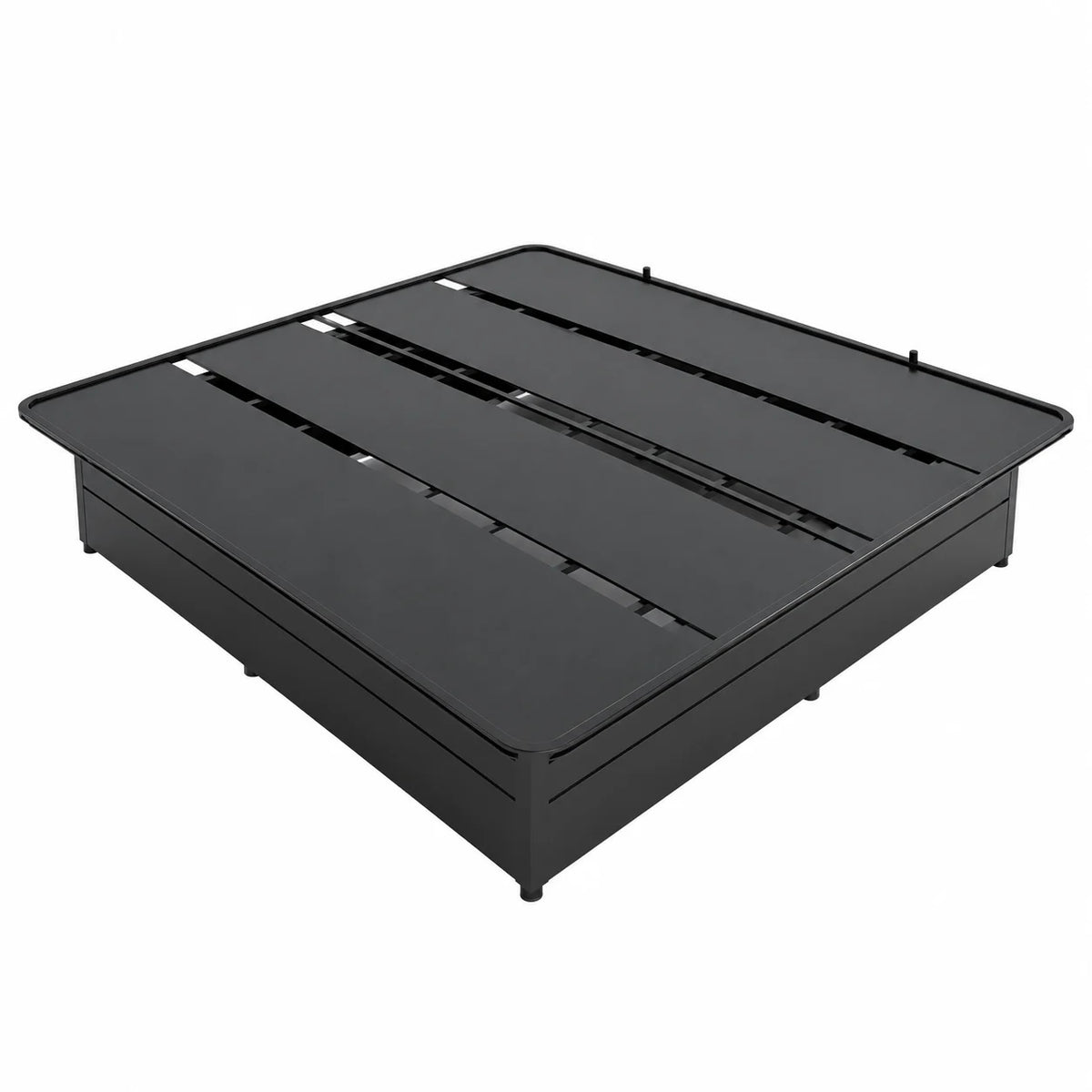 Heavy-Duty Black Steel Platform Bed Base – 1,800 lbs Weight Capacity, 18-Inch Height, Welded Frame, Rounded Corners
