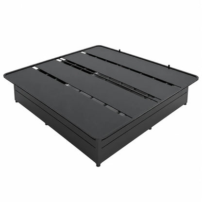 Heavy-Duty Black Steel Platform Bed Base – 1,800 lbs Weight Capacity, 18-Inch Height, Welded Frame, Rounded Corners