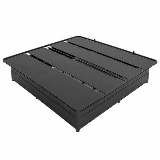 Heavy-Duty Black Steel Platform Bed Base – 1,800 lbs Weight Capacity, 18-Inch Height, Welded Frame, Rounded Corners