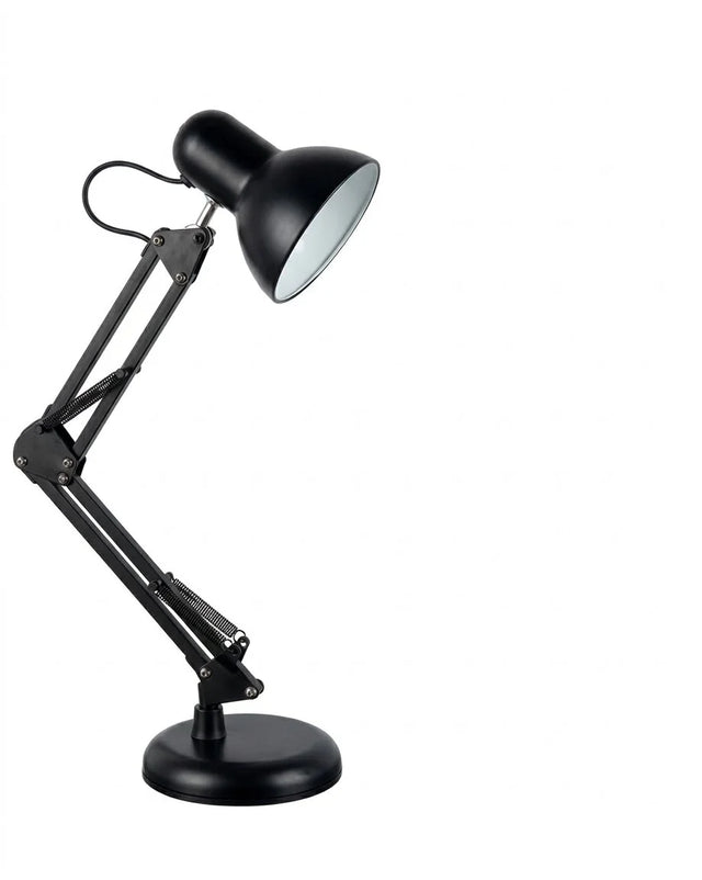 Adjustable Swing Arm Desk Lamp with Flexible Neck and Stable Base