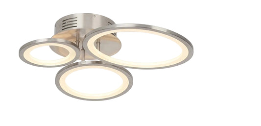 Modern 3-Ring Ceiling Lamps – Asymmetrical Circular Design with Soft LED Glow