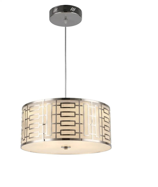 Geometric Pattern Drum Pendant Lamp – Decorative Hanging Ceiling Light