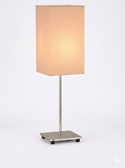 Modern Fabric Floor Lamp – Tall Rectangular Shade with Slim Metal Stand