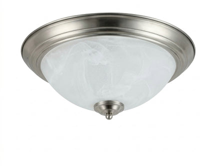 Modern Round Drum Shade Ceiling Lamps – Frosted Diffuser with Classic Metallic Finish