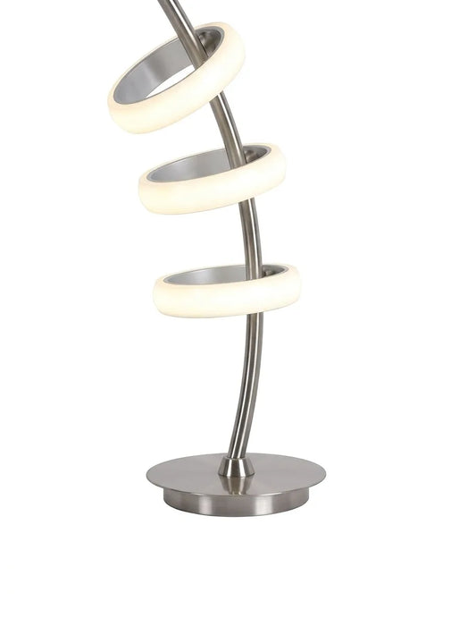 Modern Spiral Table Lamp with Layered Circular Light Rings