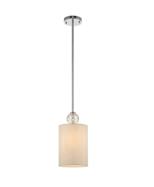 Cylindrical Shade Pendant Lamp – Simple Hanging Ceiling Light with Elegant Decorative Detail