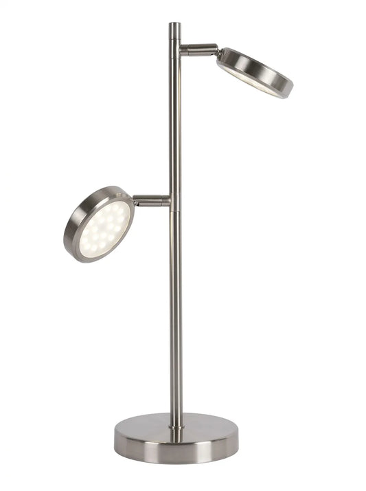 Modern Dual-Light Table Lamp with Adjustable Reading Lights