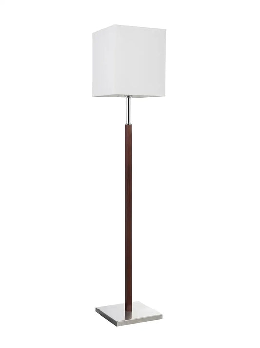 Modern Floor Lamp with Cylindrical Shade and Slim Straight Stand